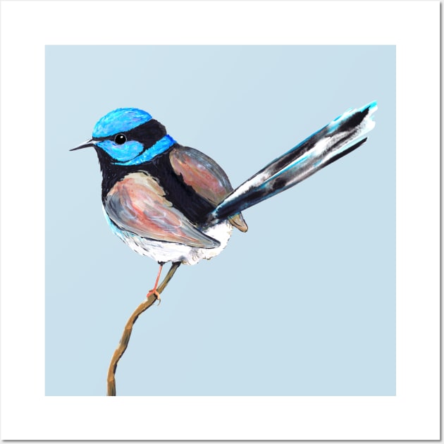 Superb fairy wren Wall Art by Bwiselizzy